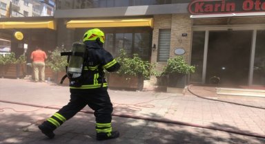Aydın'da bir otelin bodrumunda çıkan yangın hasara neden oldu