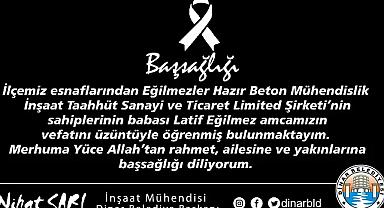 Belediye Başkanı Nihat Sarı'dan Başsağlığı Mesajı