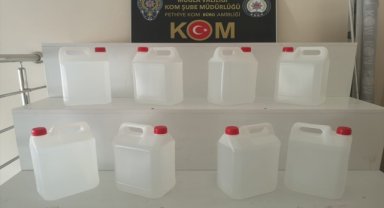 Fethiye'de 140 litre etil alkol ele geçirildi