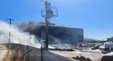 İzmir'de geri dönüşüm tesisindeki yangın söndürüldü