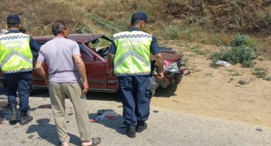 İzmir'de otomobille çarpışan motosikletin sürücüsü öldü
