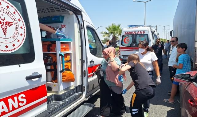 Manisa'daki zincirleme trafik kazasında, 2 kişi yaralandı