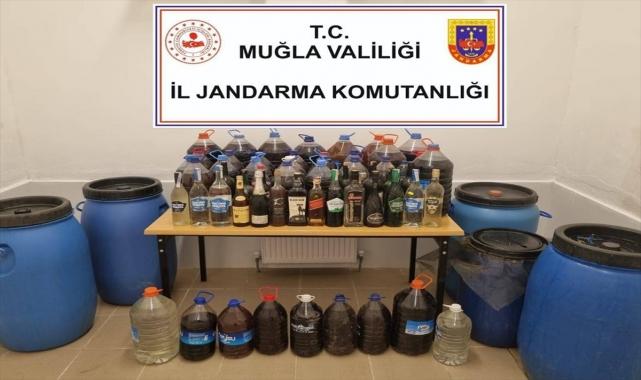 Muğla'da kaçak ve bandrolsüz alkol operasyonu düzenlendi