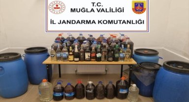 Muğla'da kaçak ve bandrolsüz alkol operasyonu düzenlendi
