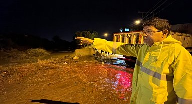 Aydın'da sağanak nedeniyle dereler taştı