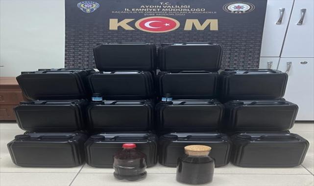 Çine'deki sahte içki operasyonunda 190 litre etil alkol ele geçirildi