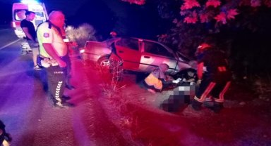 Denizli'de şarampole devrilen otomobildeki 2 kişi öldü, 2 kişi yaralandı