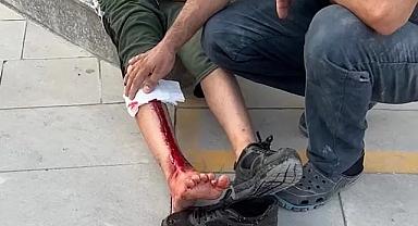 Dinar'da bisikletli çocuk su kanalına düştü