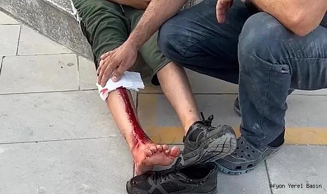 Dinar'da bisikletli çocuk su kanalına düştü