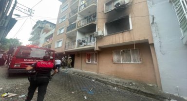 İzmir'de apartmanda çıkan yangında biri bebek 5 kişi dumandan etkilendi