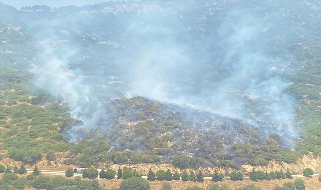 İzmir'de makilik alana sıçrayan yangın kontrol altına alındı