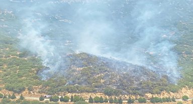 İzmir'de makilik alana sıçrayan yangın kontrol altına alındı