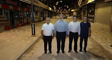 ZEYBEK BAŞKAN UZUN ÇARŞI YENİLEME ÇALIŞMALARINI İNCELEDİ