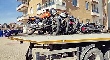 Afyonkarahisar'da kurallara uymayan motosiklet sürücülerine ceza uygulandı