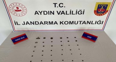 Aydın'da sikke ve tarihi objeleri satmaya çalışan kişi tutuklandı