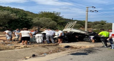 Bodrum'da su kanalına çarpan kamyonetteki yolcu öldü