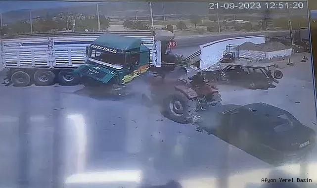 Dinar'da 4 Araç Çarpıştı: 1 yaralı