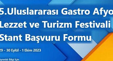GASTRONOMİ FESTİVALİ İÇİN STANT BAŞVURULARI BAŞLADI