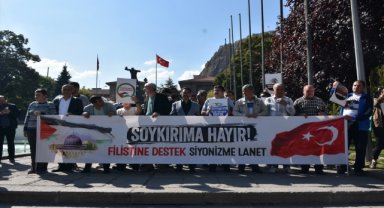 Afyonkarahisar'da Filistin'e destek açıklaması yapıldı