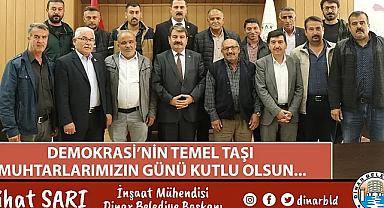 Belediye Başkanı Nihat Sarı, muhtarlarımızın gününü kutladı
