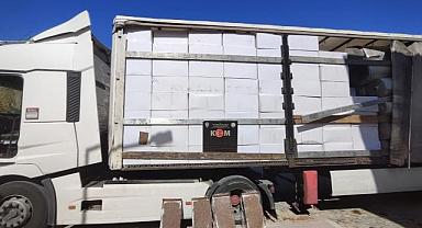 Bir tırda kaçak 6 milyon makaron ele geçirildi