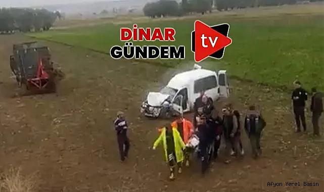 Dinar Çivril Yolunda Feci Kaza: 4 yaralı..