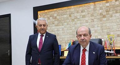 KKKTC CUMHURBAŞKANI ERSİN TATAR´DAN BAŞKANIMIZA ZİYARET