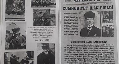 Köy İlkokulunda gazete basıldı