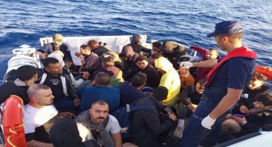 Muğla açıklarında 41 düzensiz göçmen kurtarıldı
