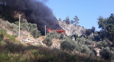 Muğla'da evde çıkan yangın ormana sıçradı