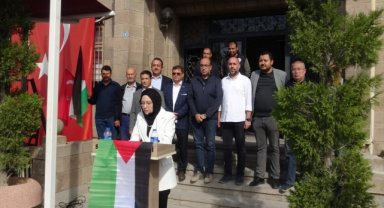 Sandıklı'da Filistin'e destek mitingi düzenlendi