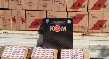 Afyonkarahisar'da 590 bin makaron ele geçirildi