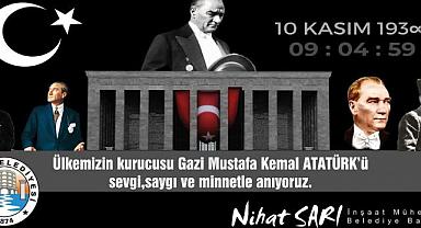 Dinar Belediye Başkanı Nihat Sarı, Atatürk'ü Anma Mesajı Yayımladı