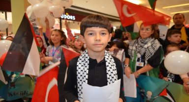 Kütahya'da çocuklar Filistinli akranlarına destek için yürüdü