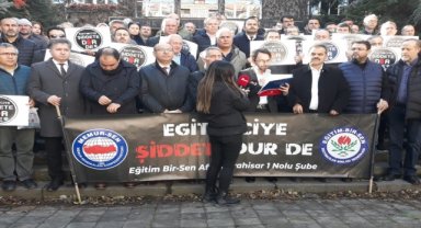 Afyonkarahisar'da öğretmene saldırıya tepki