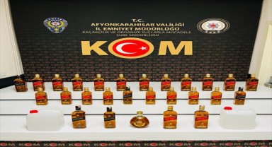 Afyonkarahisar'da sahte alkol operasyonunda bir kişi yakalandı