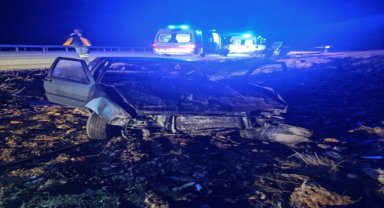 Afyonkarahisar'da takla atan otomobildeki 4 kişi yaralandı