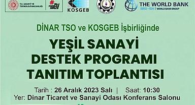 DİTSO DA YEŞİL SANAYİ DESTEK PROGRAMI TANITIM TOPLANTISI YAPILIYOR