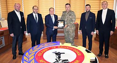 İKMAL VE GARNİZON KOMUTANI TUĞGENERAL YÖNER’DEN ATSO’YA İADE-İ ZİYARET