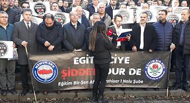 Öğretmene saldırıya tepki