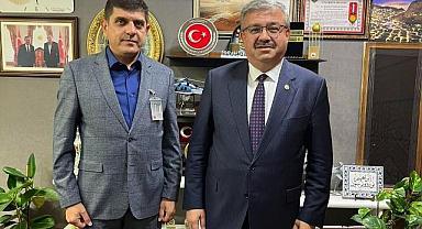 Yurdunuseven, TBMMSalar Belediye Başkanı Cengiz Taşpınar'ı TBMM'de ağırladı