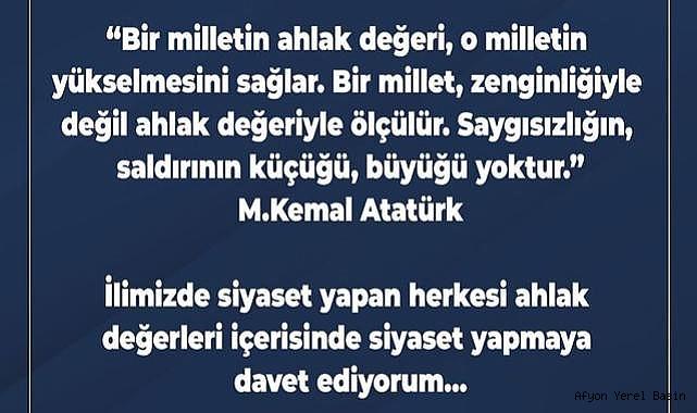 Alper Yağcı ahlaki değerlere vurgu yapıyor