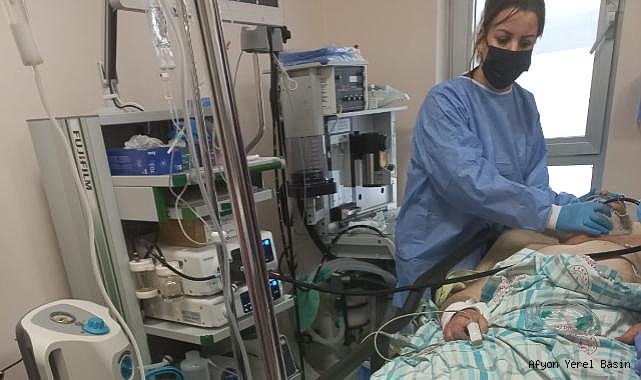 Sandıklı Devlet Hastanesi’nde PEG uygulaması yapıldı.