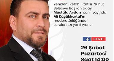 Şuhut Belediye Başkanlığı için Mustafa Arslan'ı aday gösterdi. 
