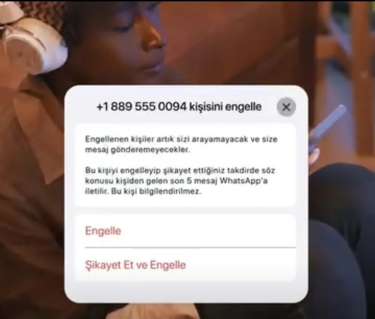 WhatsApp kilit ekranınızda istenmeyen numaraları engelleme