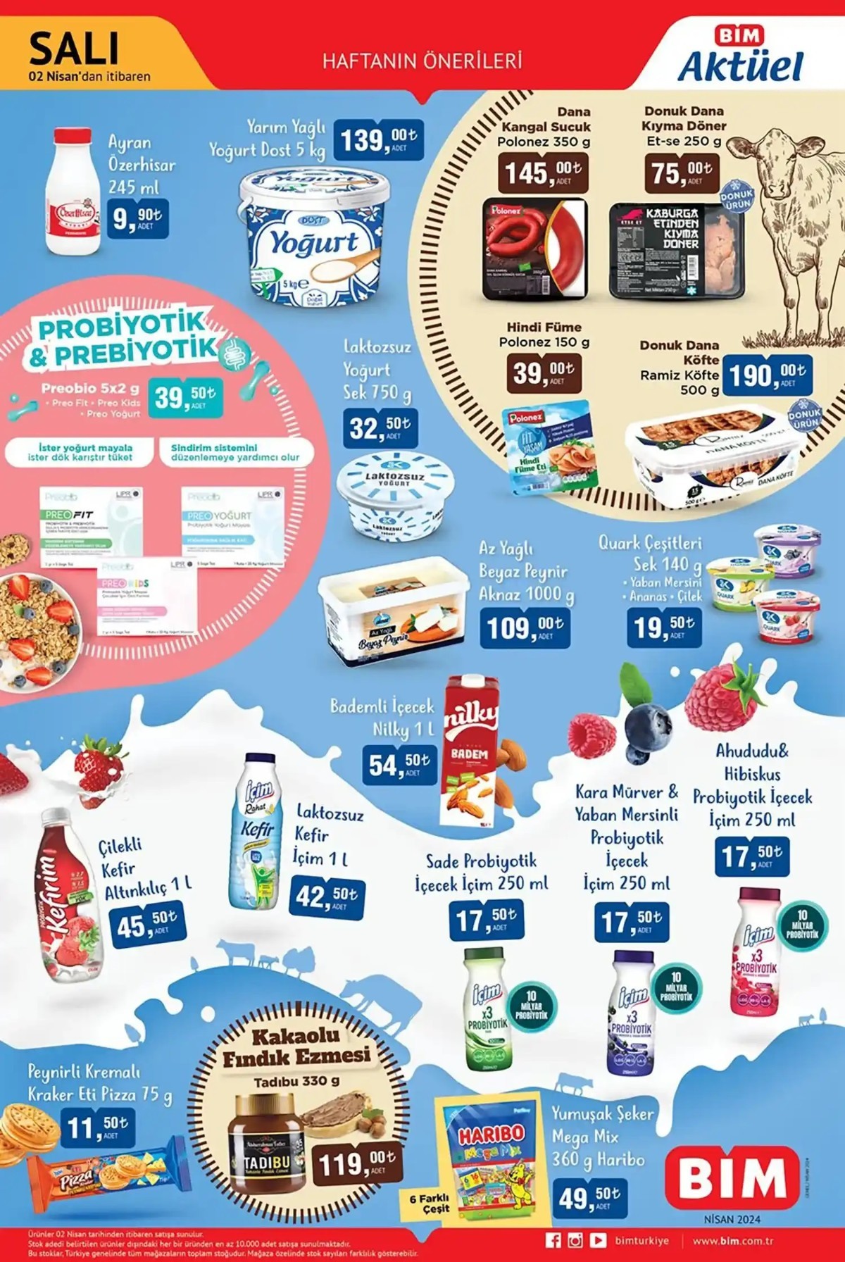 2 Nisan 2024 Tarihli Güncel BİM Ürün Kataloğu