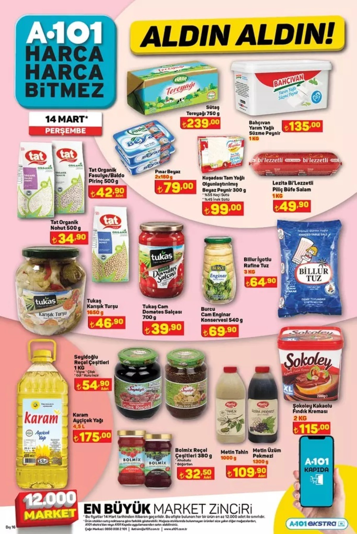 A101 14 MART 2024 İNDİRİMLİ ÜRÜNLERİ