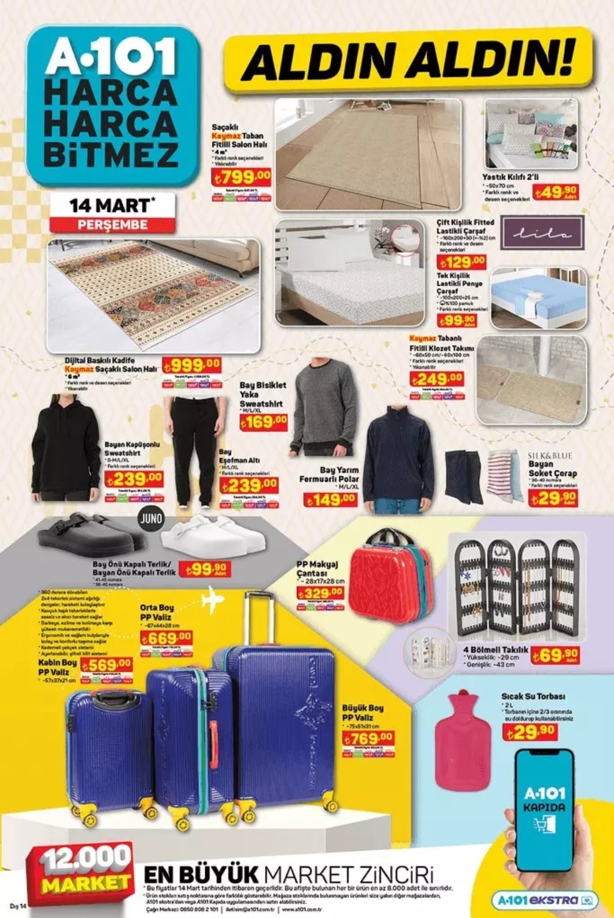 A101 14 MART 2024 İNDİRİMLİ ÜRÜNLERİ