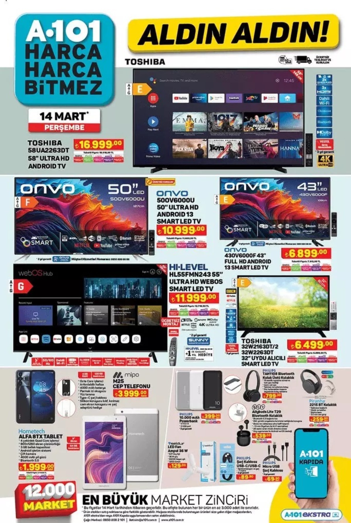 A101 14 MART 2024 İNDİRİMLİ ÜRÜNLERİ