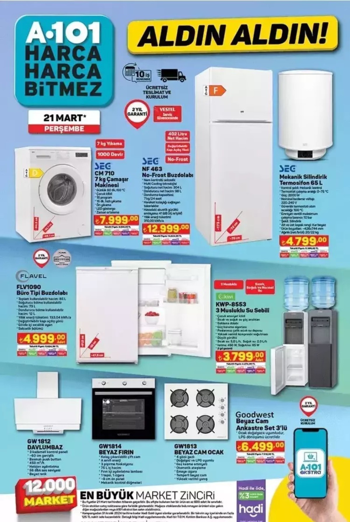 A101'in 21 Mart 2024 Güncel Kataloğu